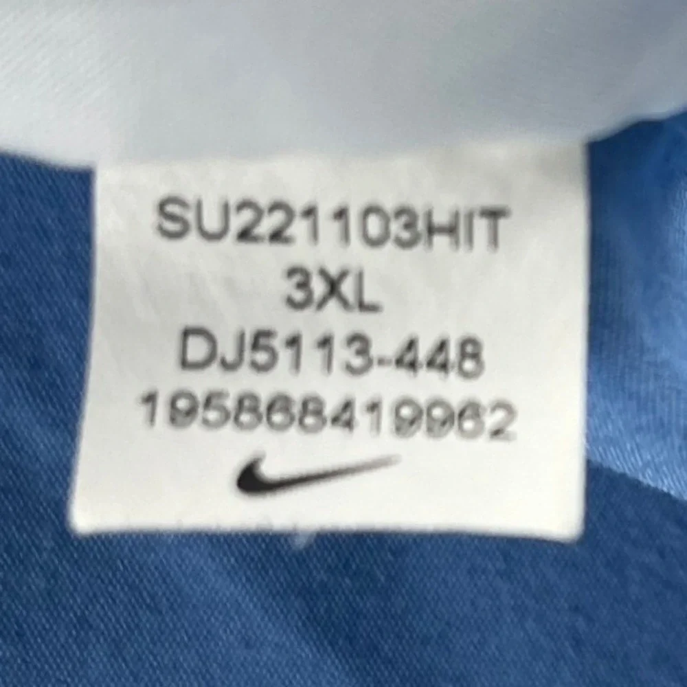 Lions Nike Mens 3XL Blue Quarter Zip Windbreaker Pullover Logo